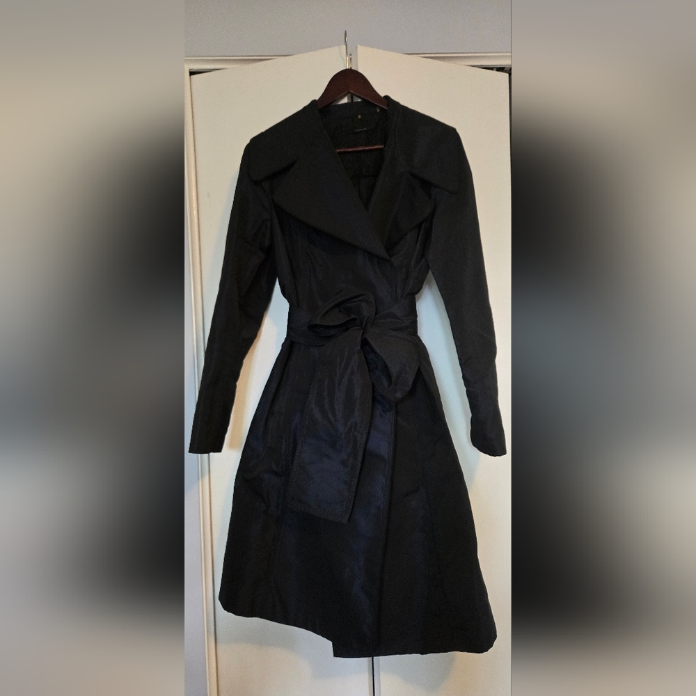 Tahari Navy Trech Coat